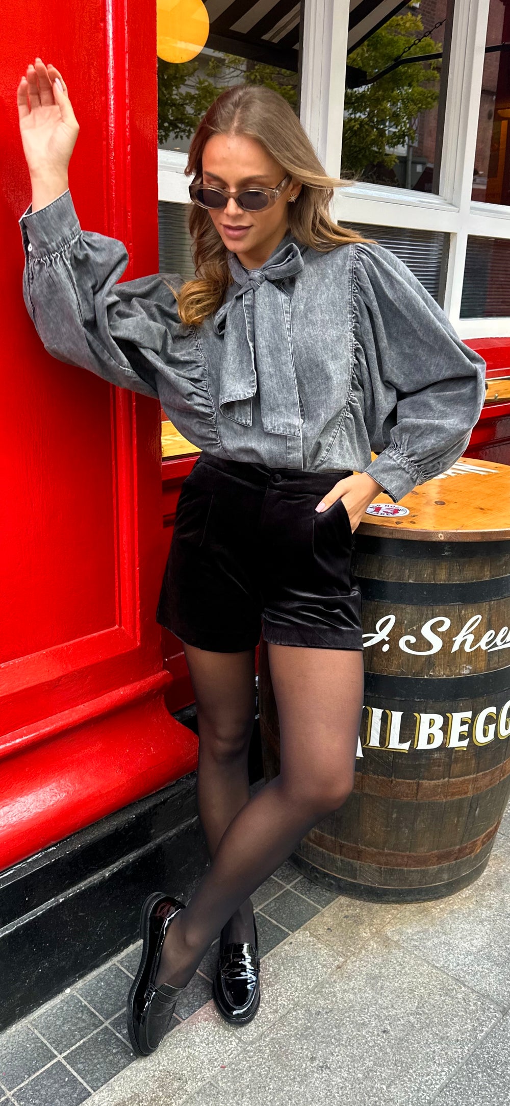 Black Velvet Shorts