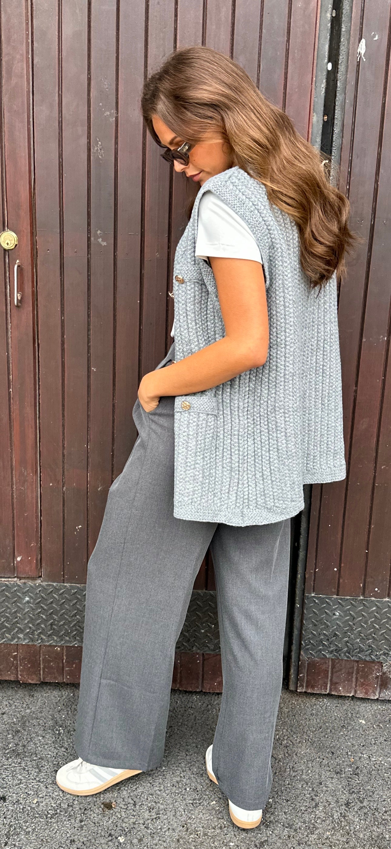 Grey Knit Waistcoat