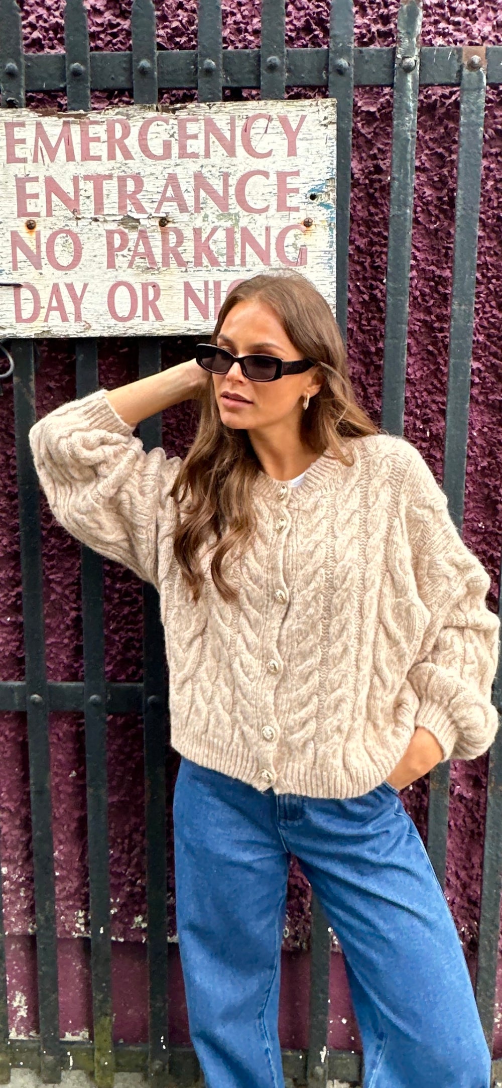 Beige Cable Knit