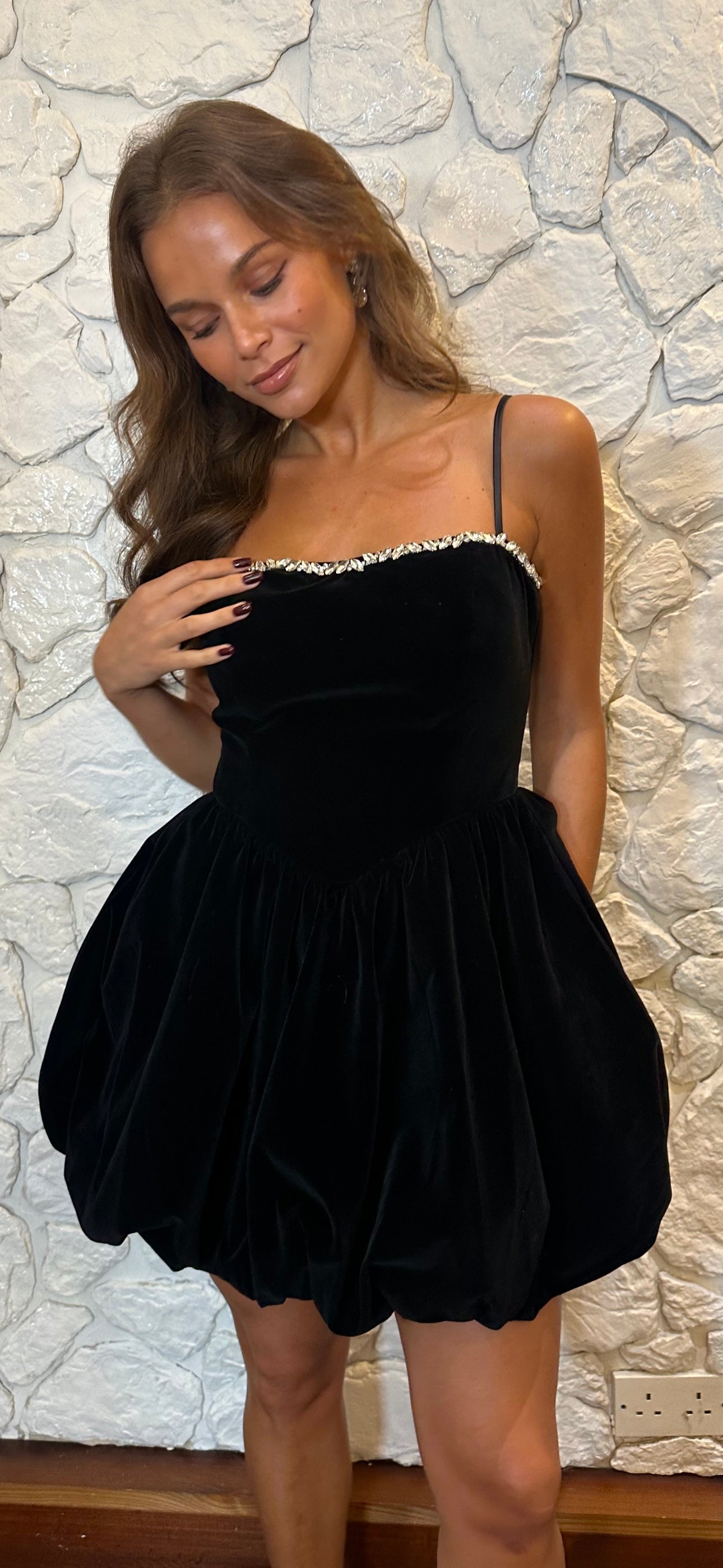 Velvet Puff Ball Dress