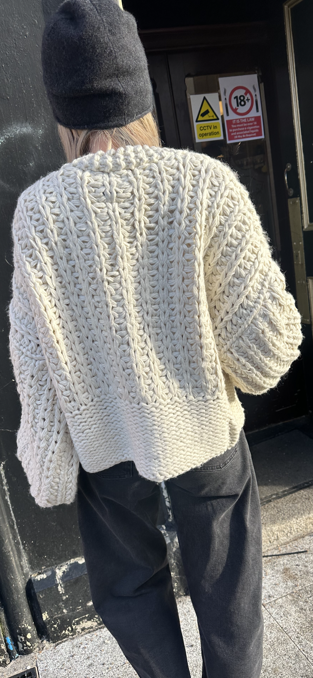 Cream Hand Knit