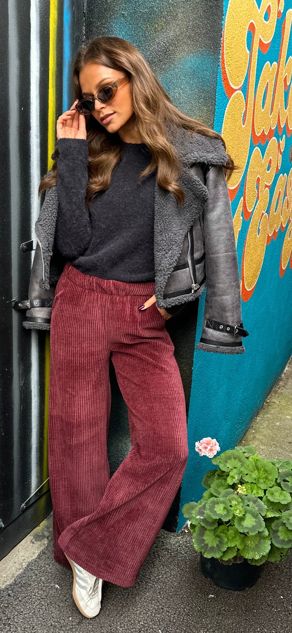 Burgundy Cord Pants