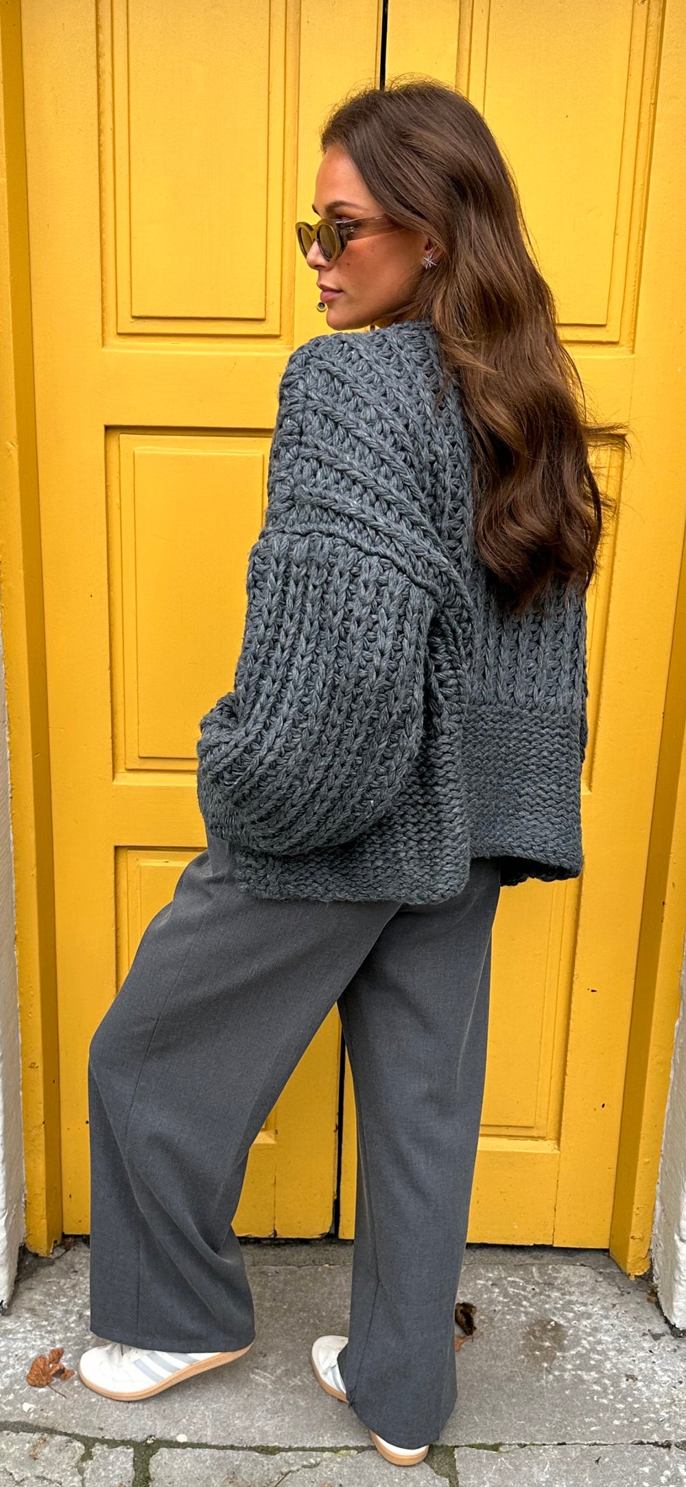 Grey Hand Knit