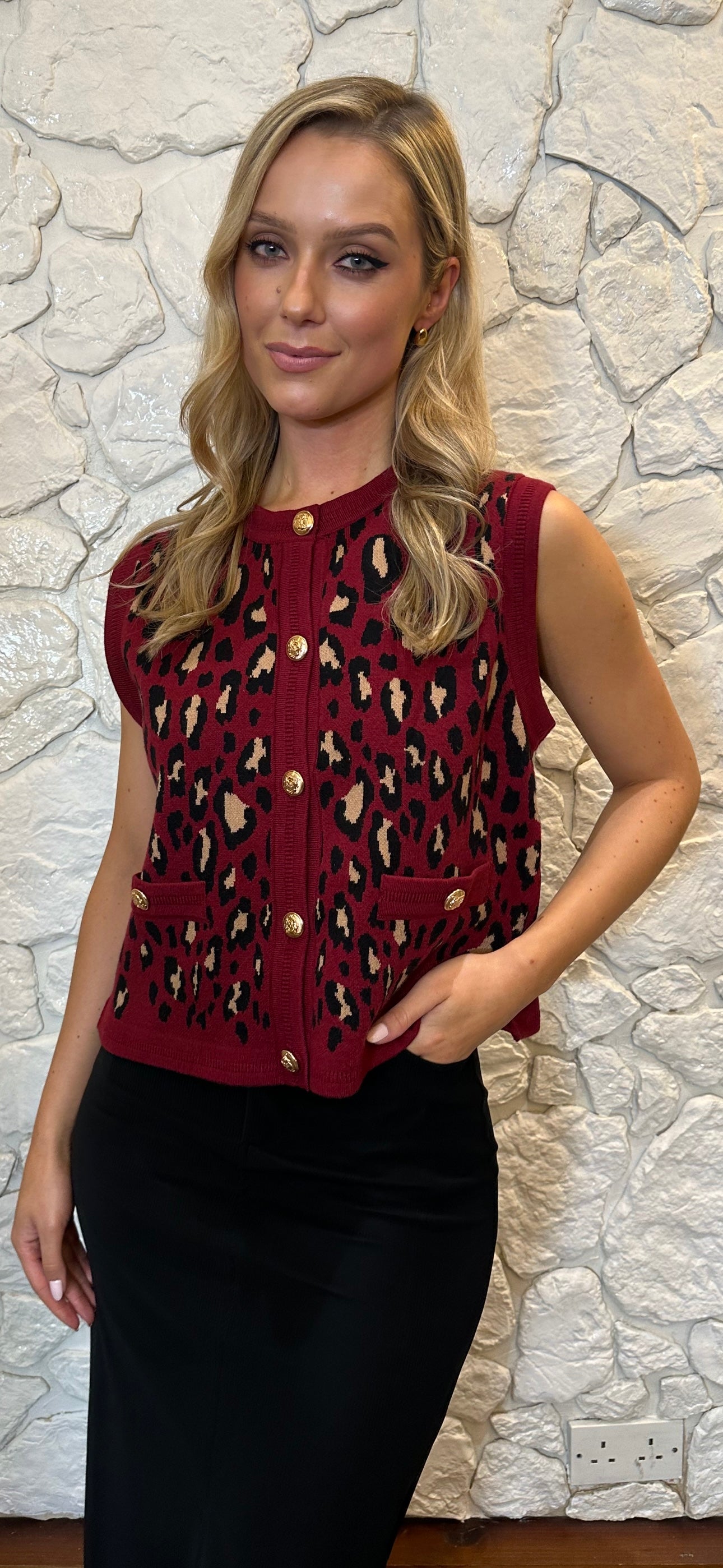 Burgundy Leo Waistcoat