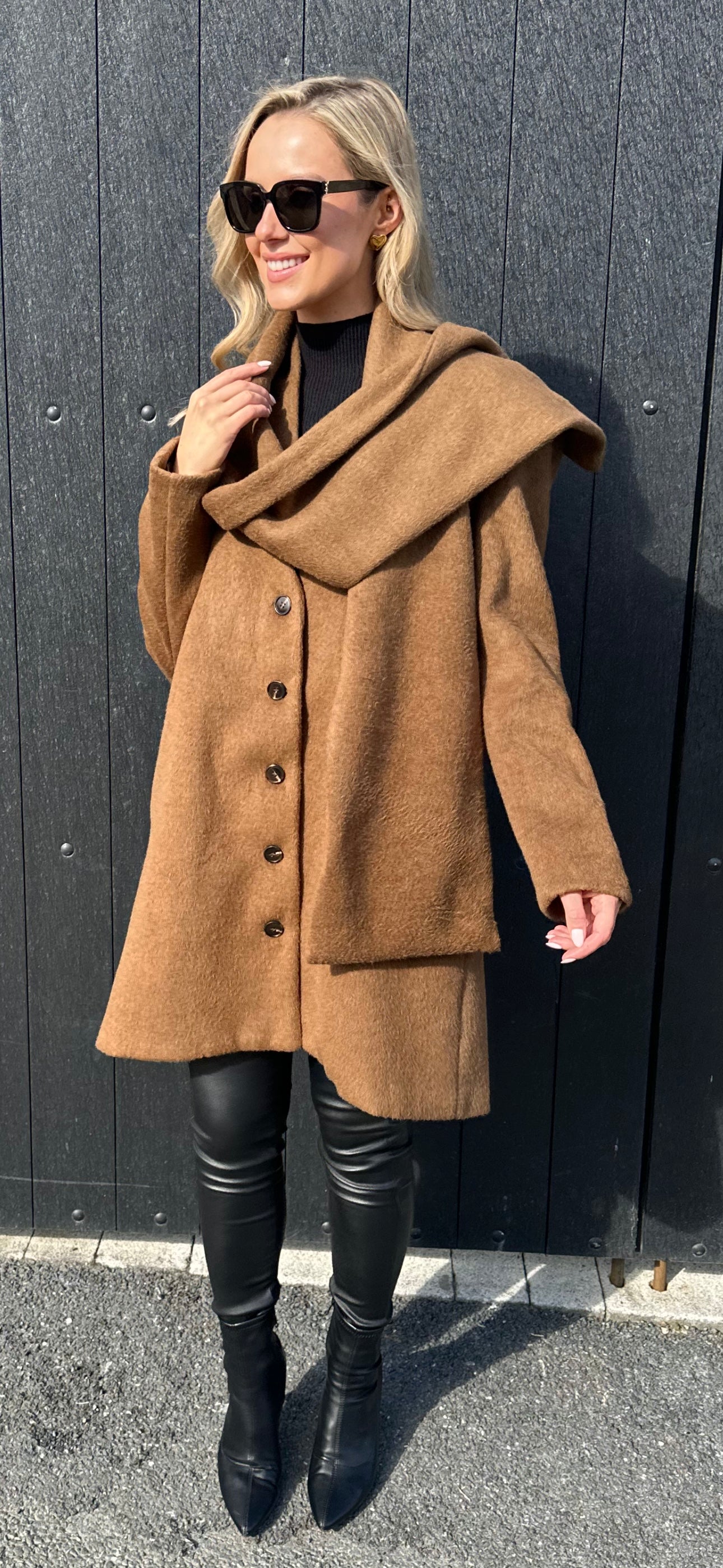 Brown Scarf Coat