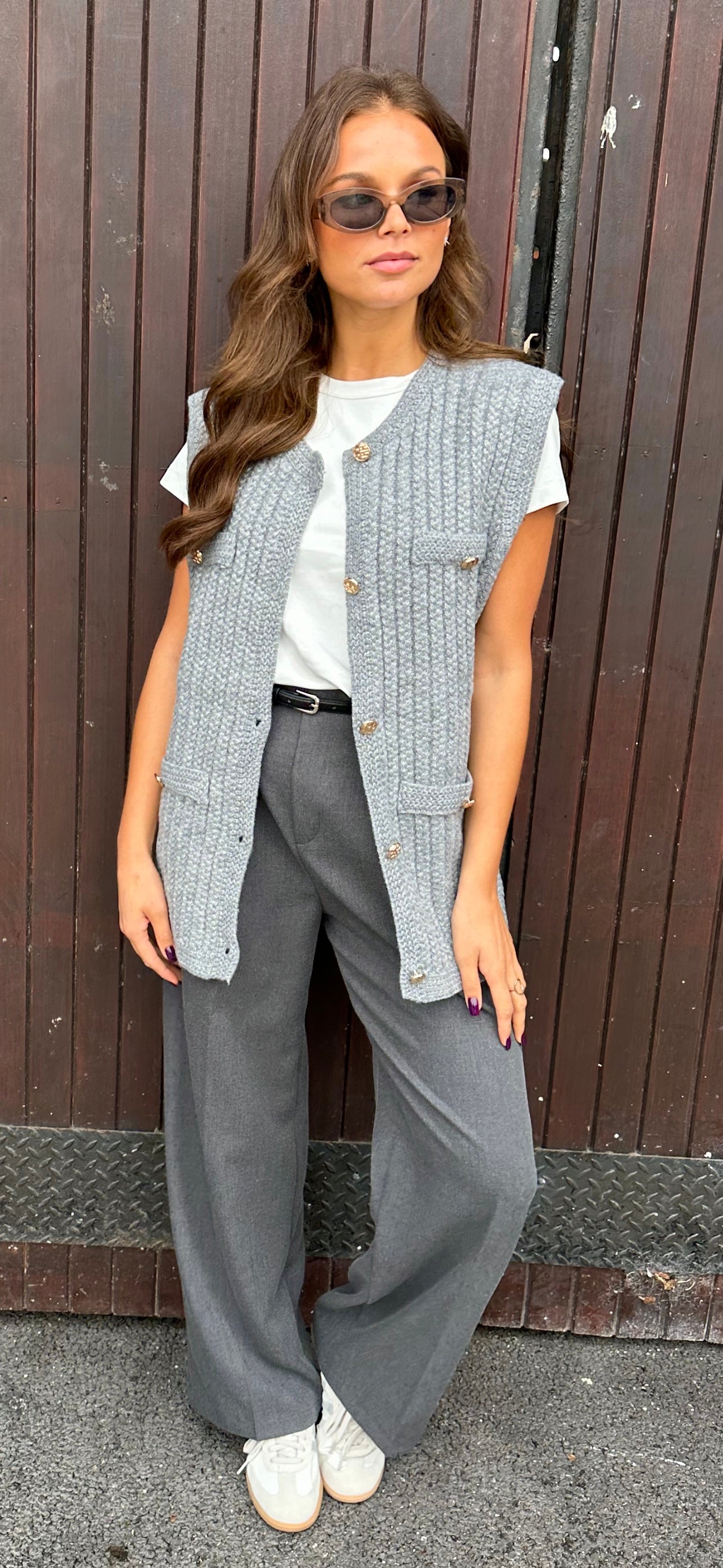 Grey Knit Waistcoat