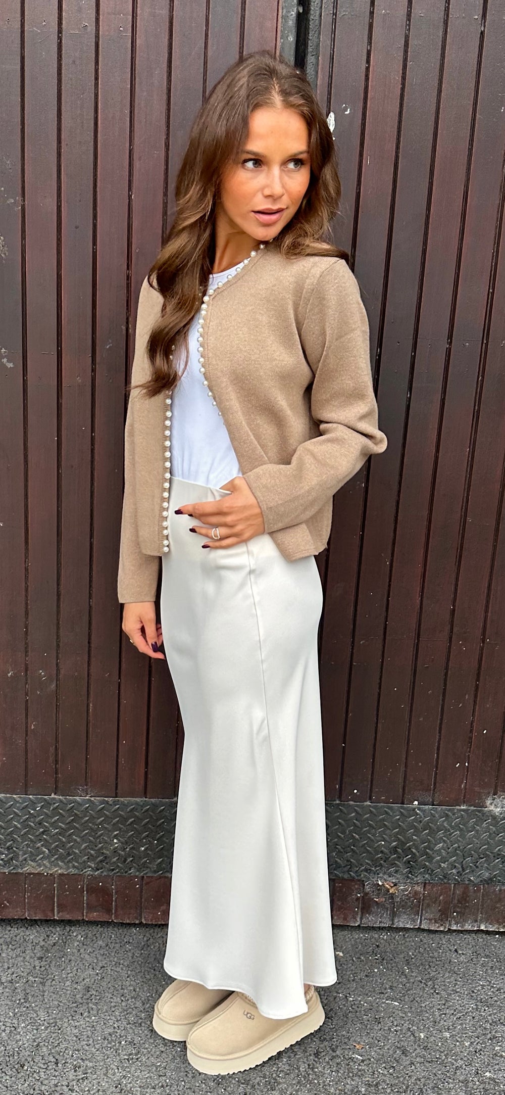 Nude Maxi Skirt