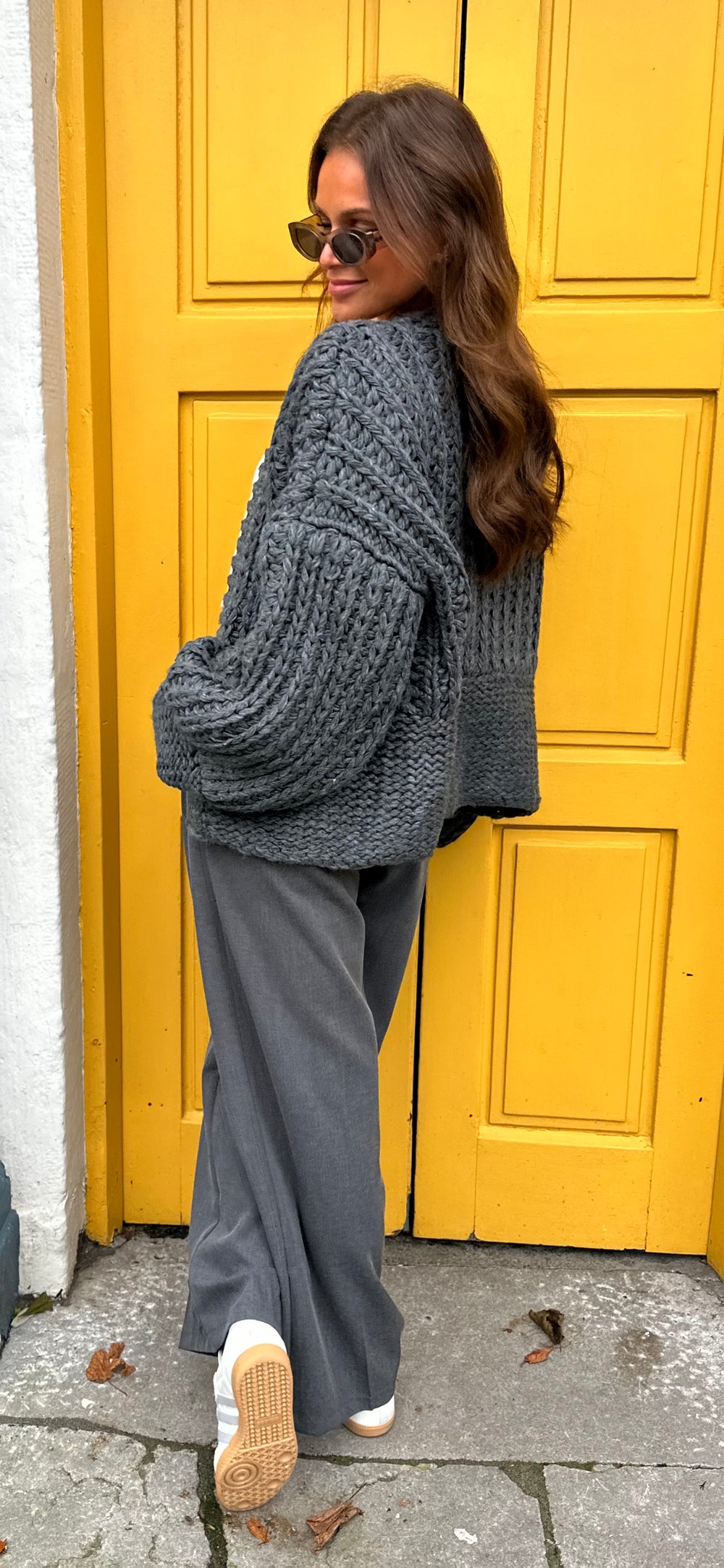 Grey Hand Knit