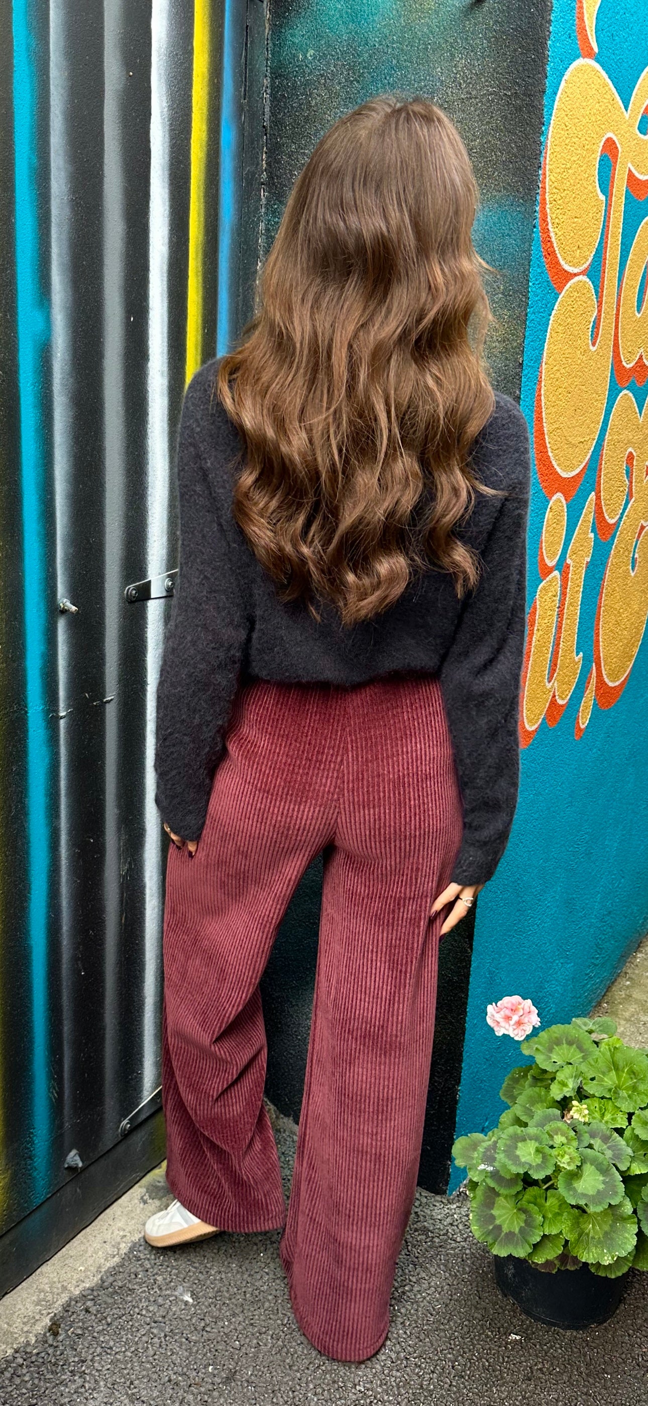 Burgundy Cord Pants