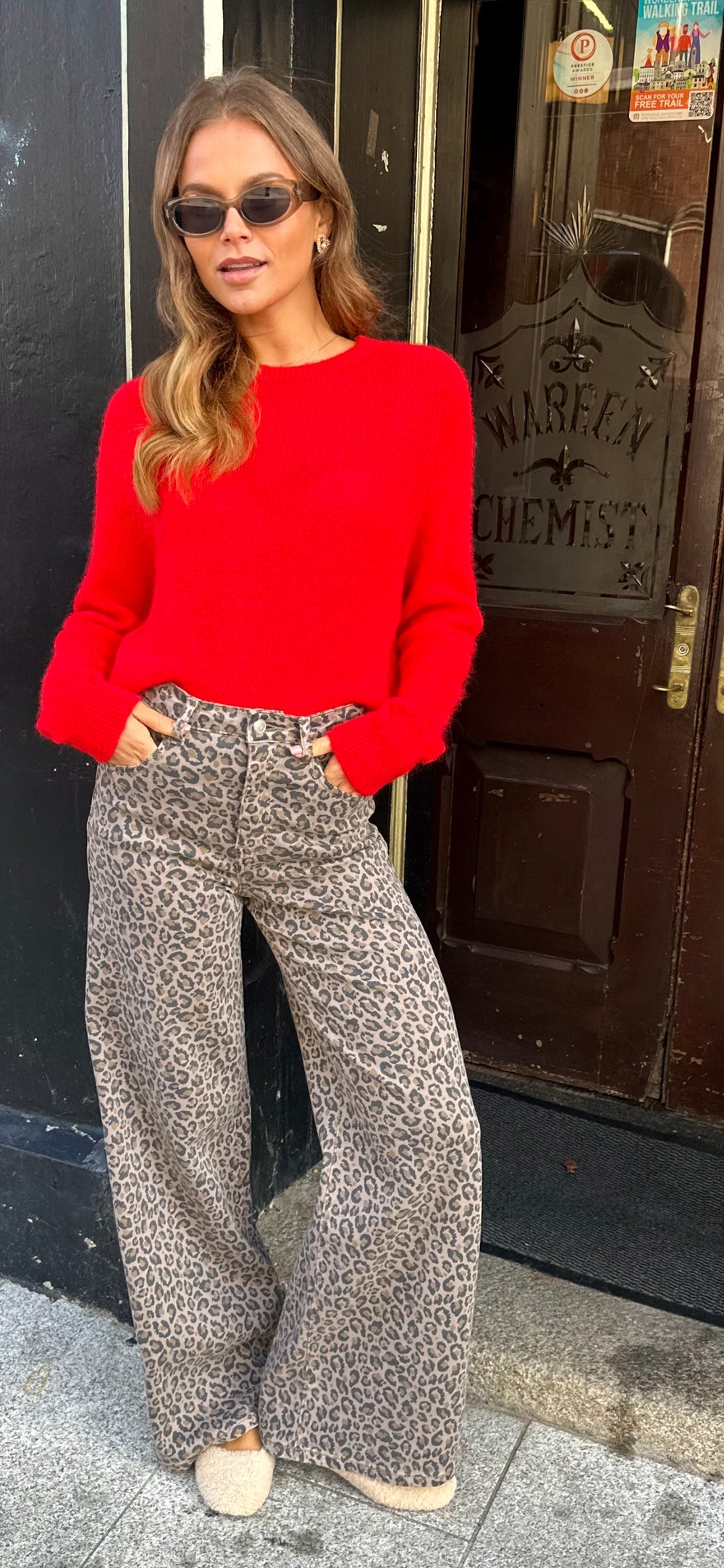 Stretch Leopard Pants