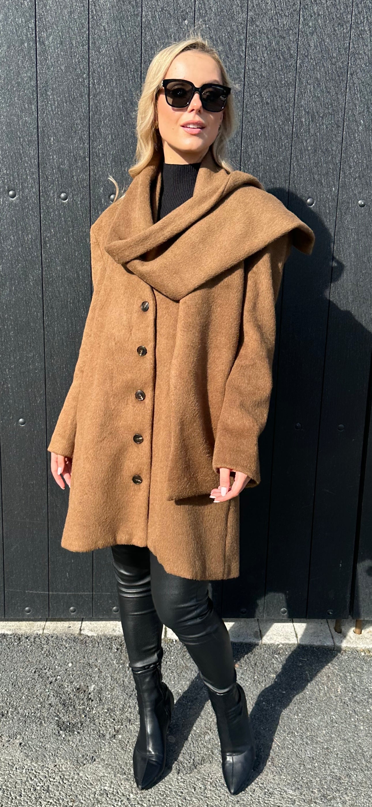 Brown Scarf Coat