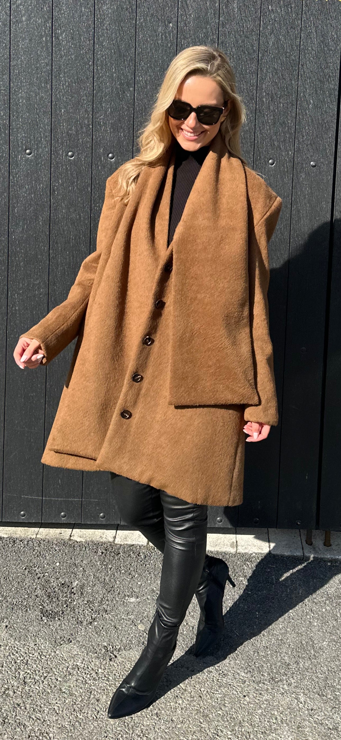 Brown Scarf Coat