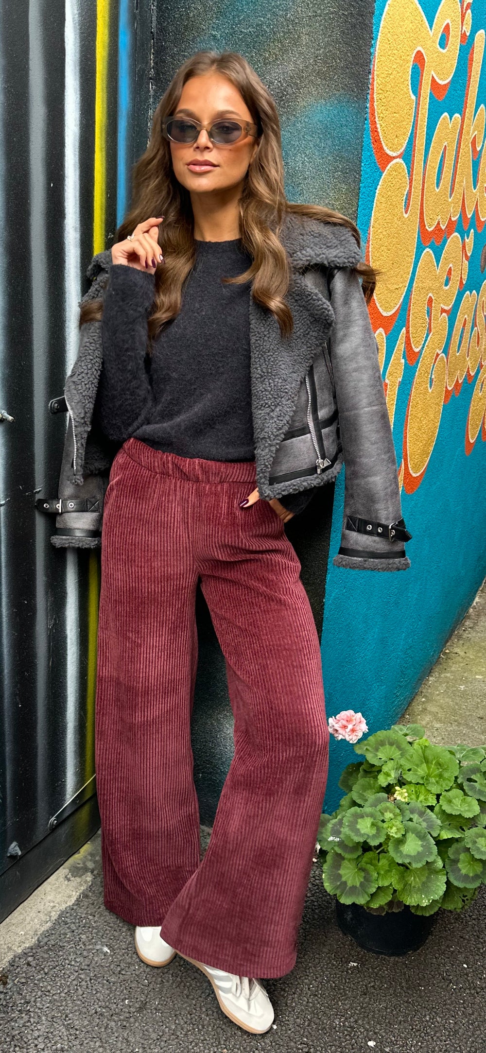 Burgundy Cord Pants