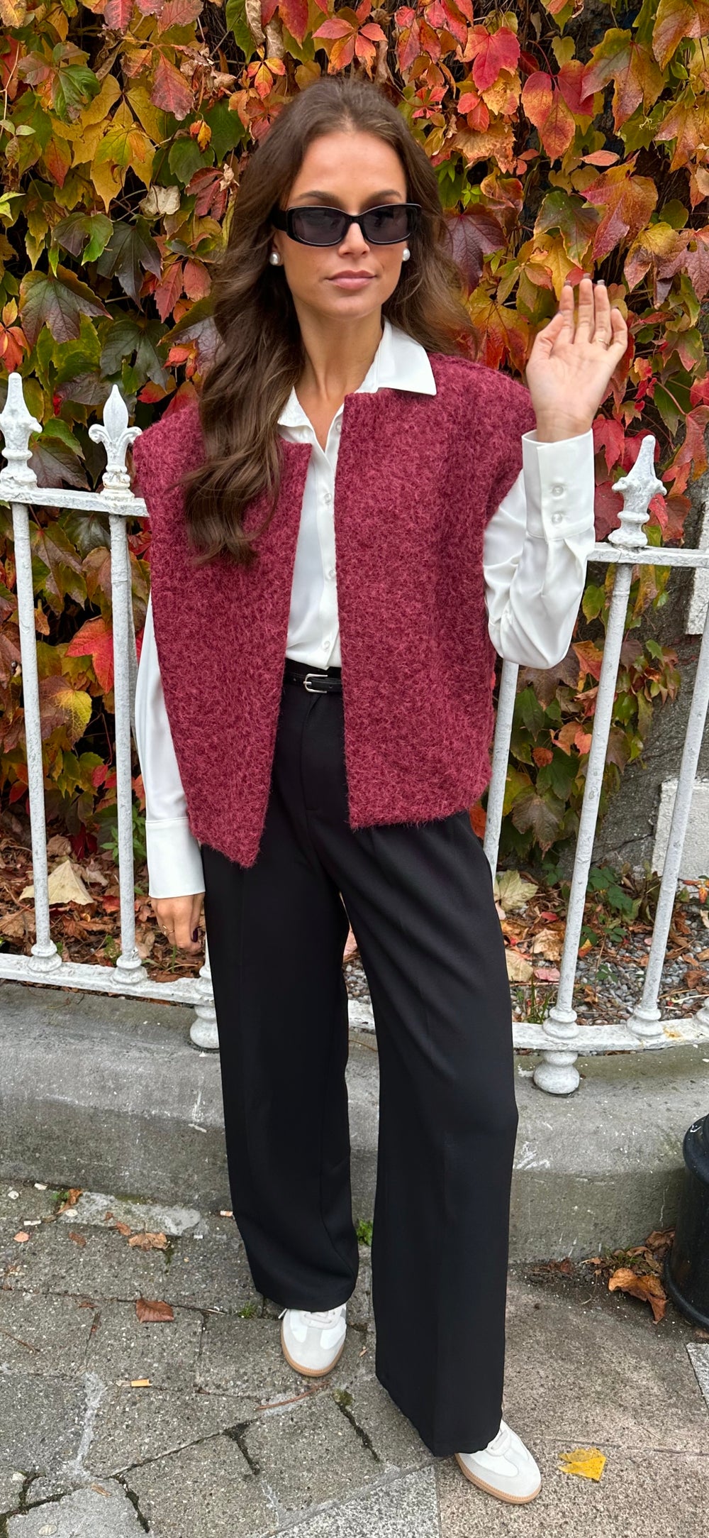 Burgundy Fluff Gilet